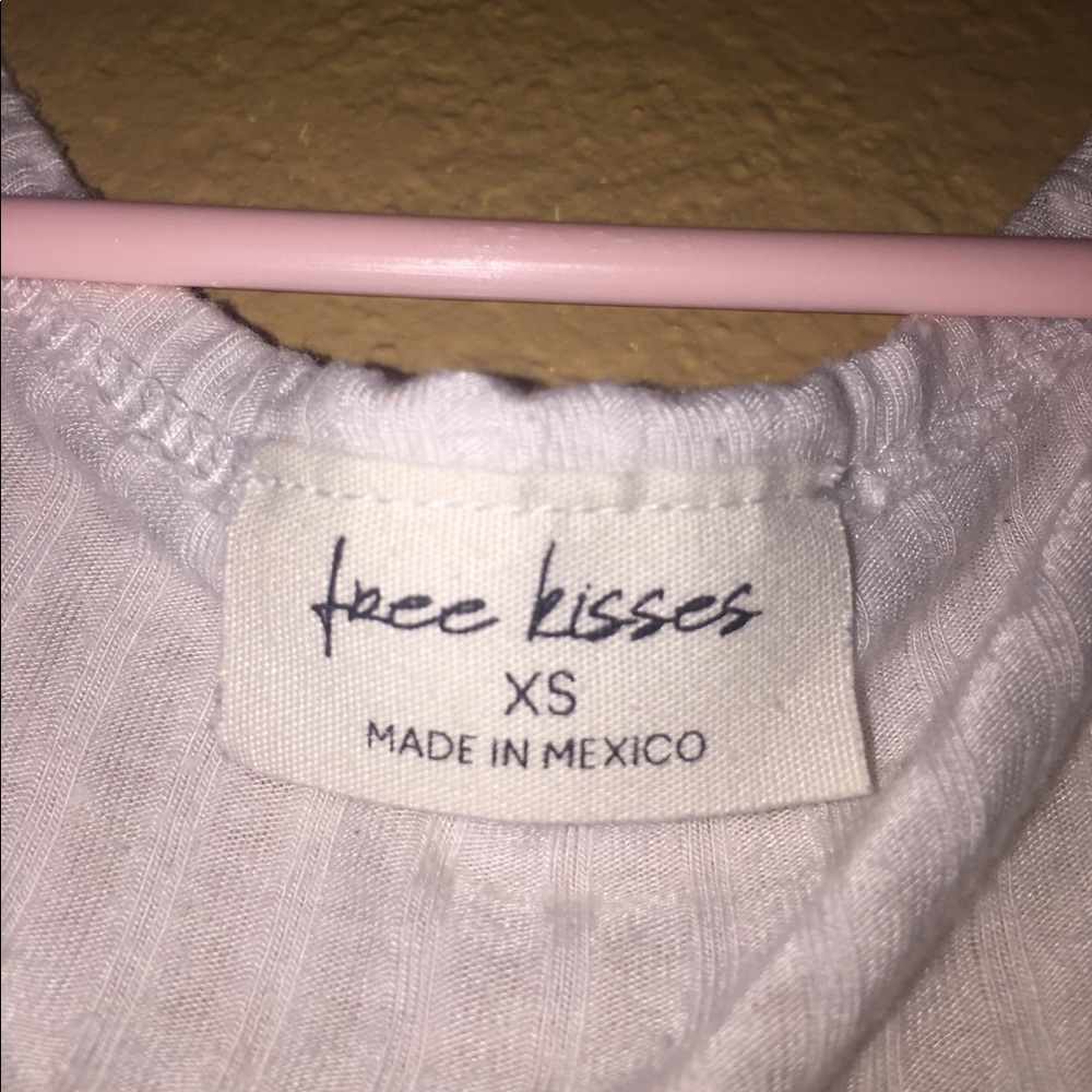 White ribbed button up top